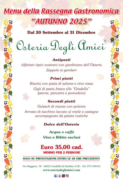 Rassegna Gastr. Autunno 2025